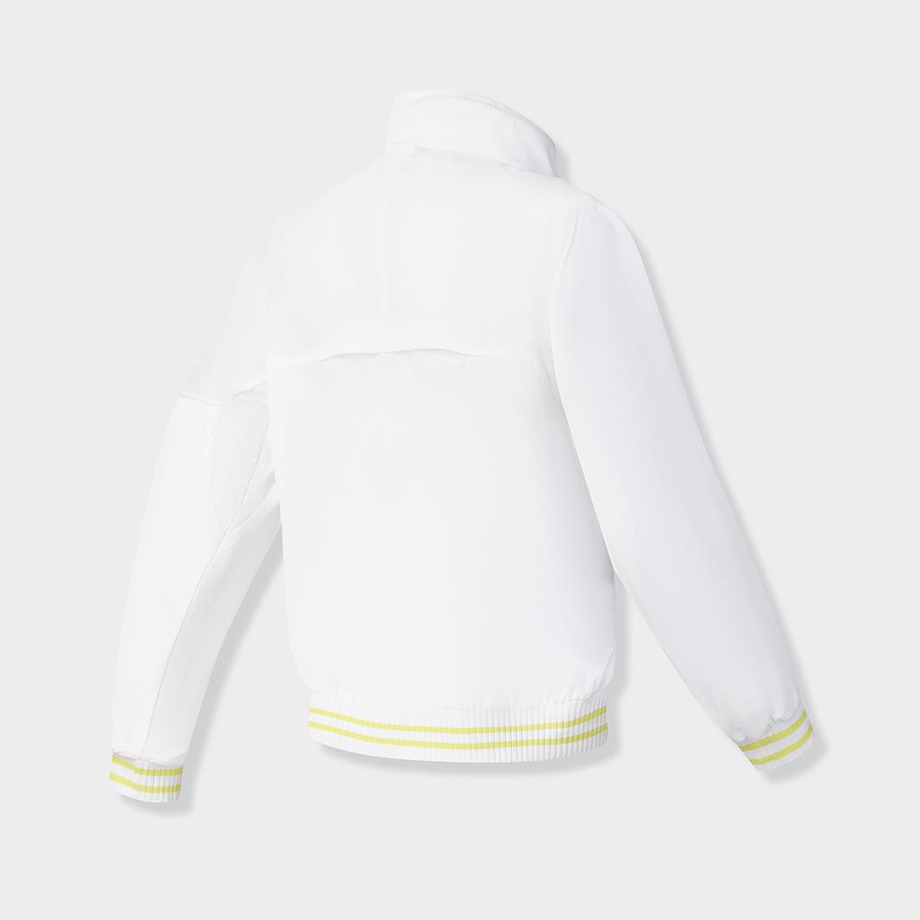 Fila Tennis Series Loose Fit Tennis Woven Stand Collar Jacket Women Jacket Jade-White A11W523701F-WT