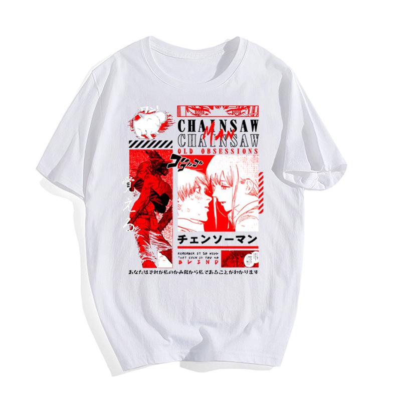 A Corpse Is Talking Japanese Anime Chainsaw Unisex Tshirt Cotton Graphic Tee Unisex Unisex Summer Streetwear