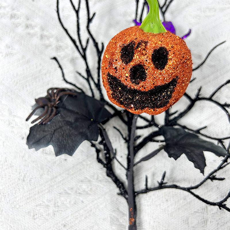 1 Stück Festivals Einzelzweig Halloween Dekoration Zweige Kunstblume Ornament Kürbis Garten