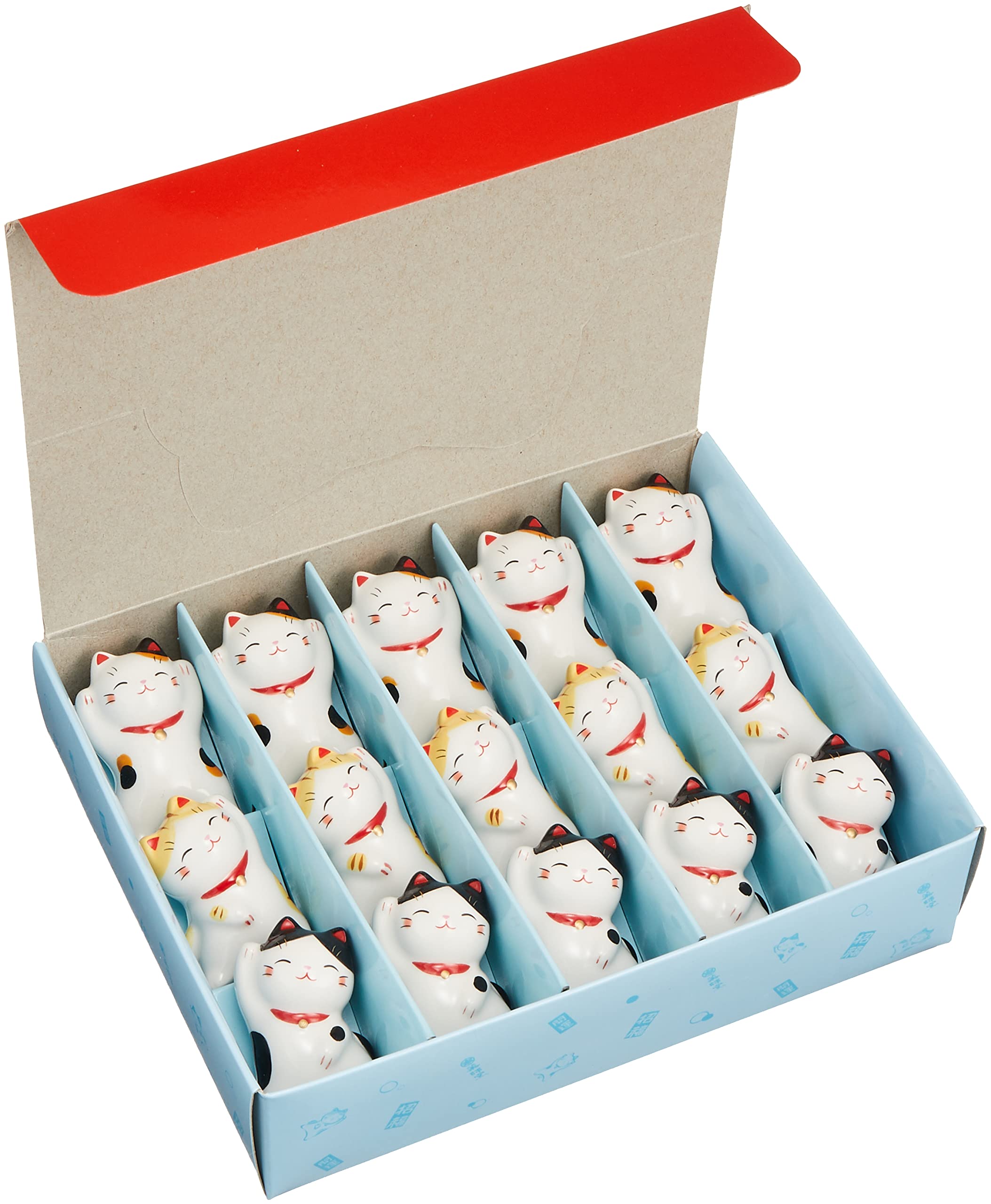 

Yakushi Kiln Floating Pukapuka Lucky Cat Display Set