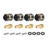 4Pcs Brass Wheels Hex Hub Extenders 7mm with Nuts for 1/24 RC Crawler SCX24 Bronco C10 Gladiator AX24 Upgrade Parts