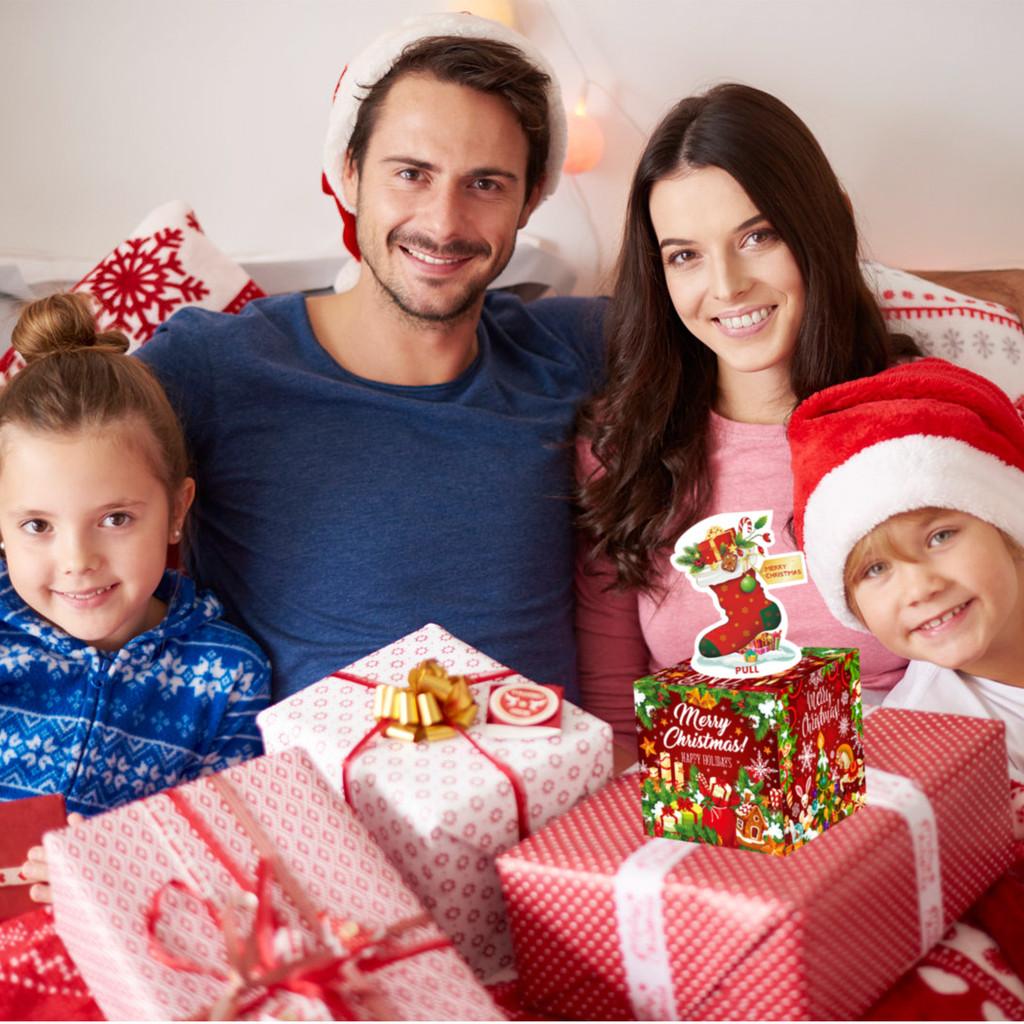 Gift Christmas Festivity Box With Red Socks For Seasonal Celebration Gift And