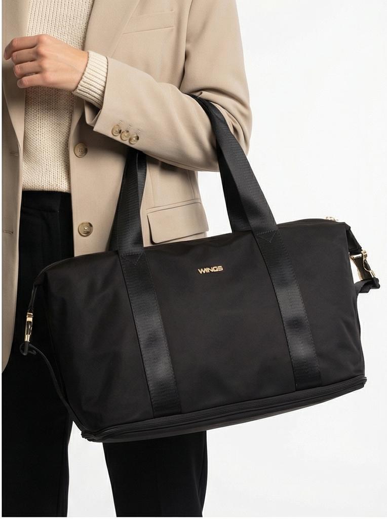 Rosella Large Women' Bag With Expandable Function Black