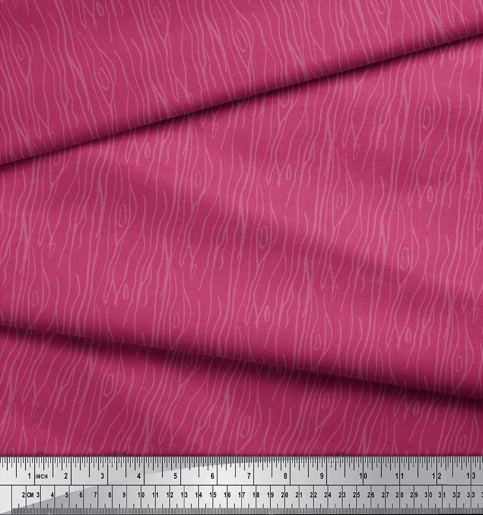Soimoi Japan Crepe Satin Fabric Wood Grain Texture Fabric Prints By metre 42 Inch