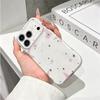 Glittering Pink Bow Starry Pattern Graphic Art Film Aesthetic Protective Shockproof Bumper Phone Case Cover For iPhone 14 15 16 Pro Max Plus