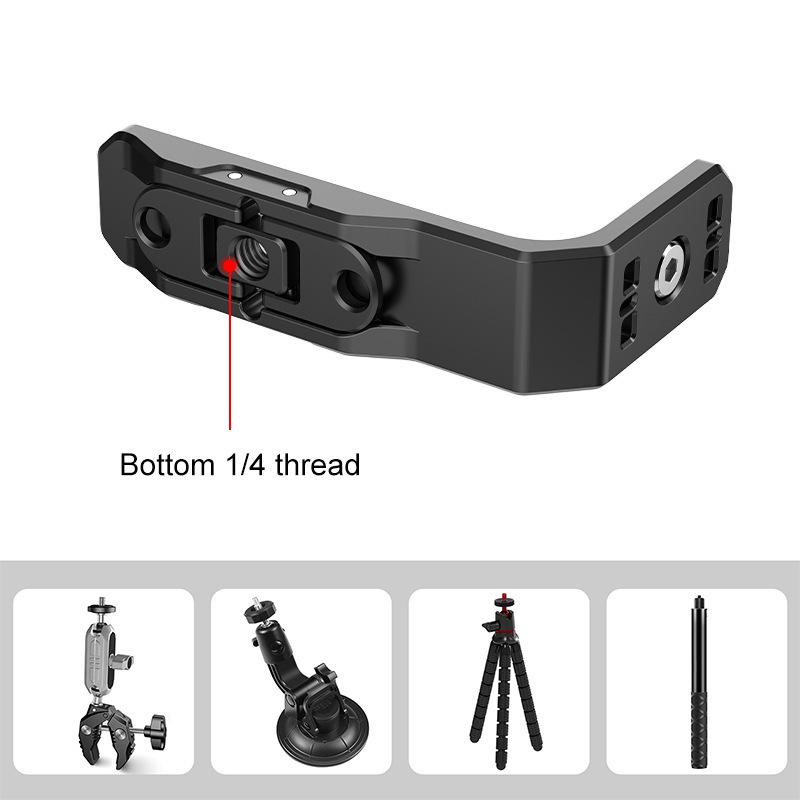 8PULUZ Quick Release Mount for Insta360 X4/X3, Vertical/Horizontal Shooting, Magnetic Extension for Sports Cameras