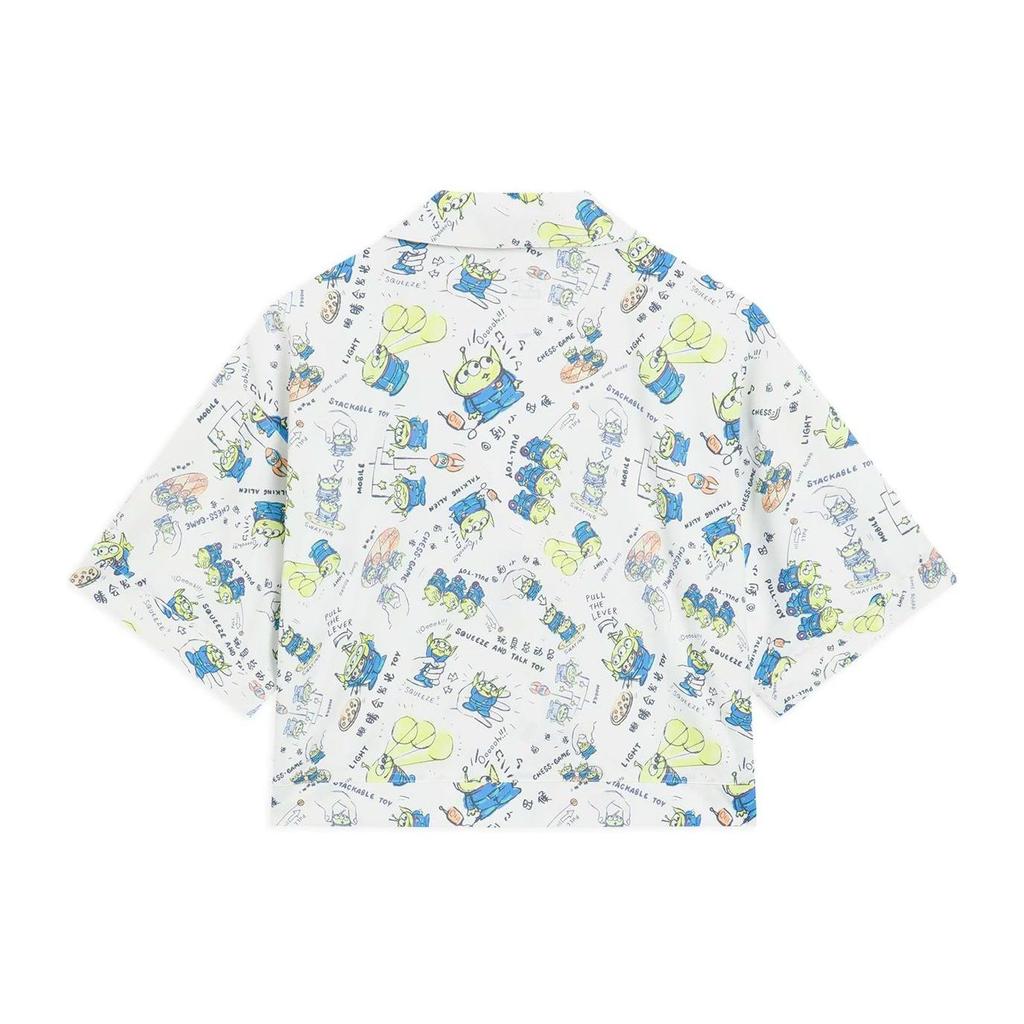 Li Ning X Disney Cartoon All Over Print Loose Casual Short Sleeve Shirt Women shirts ASHS450-3