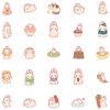 50Pcs Graffiti Sticker Clear Printing Self-Adhesive Paper Cute Cartoon Rabbit Pattern Laptop Luggage Sticker Decoration Photography Prop