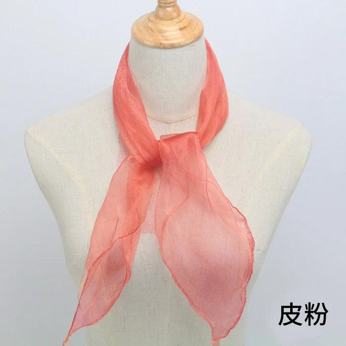 21 Farben 60*60CM Durchsichtige Transparente Schals für Mädchen Musik Tanz Schal Bonbonfarben Damen Outdoor-Schals