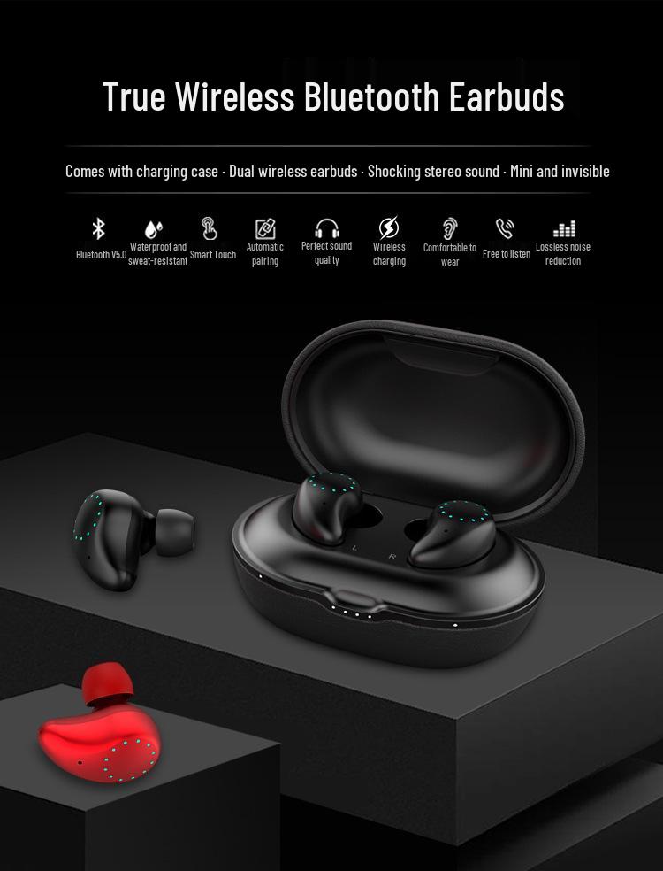 C8 Smart Wireless TWS 5.2 Bluetooth Earphones - Waterproof & Sweatproof for Running & Sports, Single/Double Ear Use
