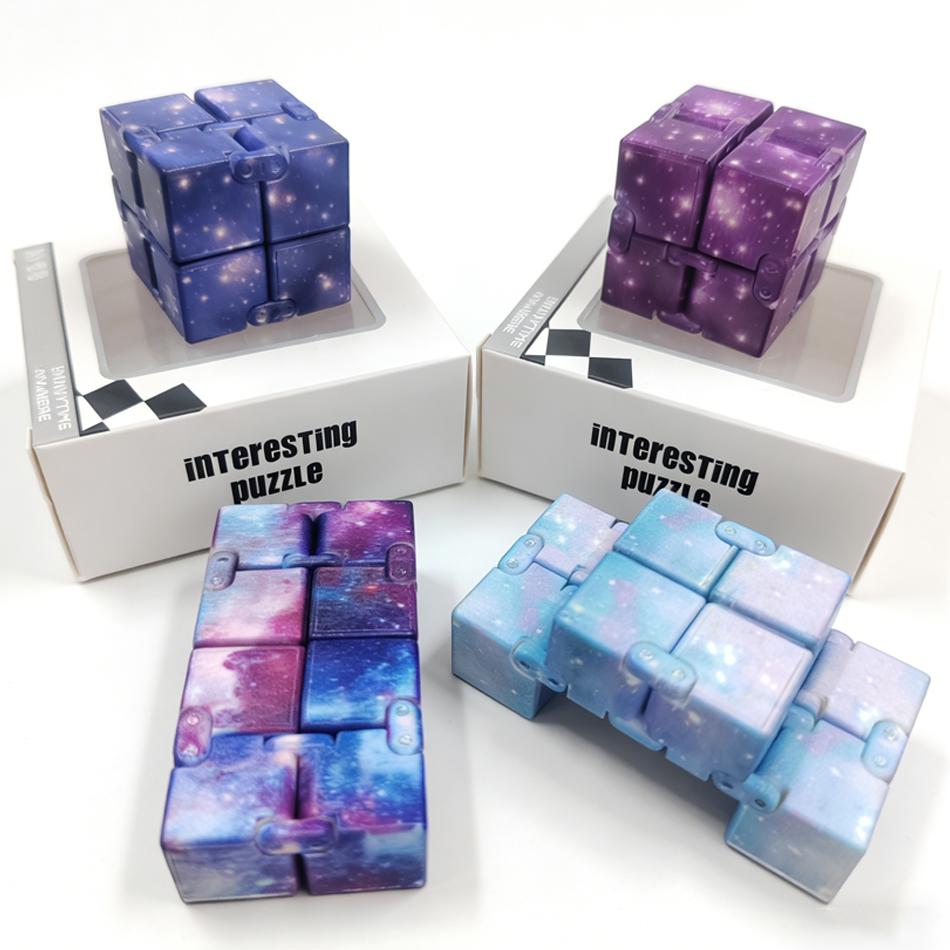 Fidgets Toy Autism Anti Stress Relief Creative Infinite Cube Magic Cube Office Flip Cubic Puzzle Stop Stress Reliever Autism Toy