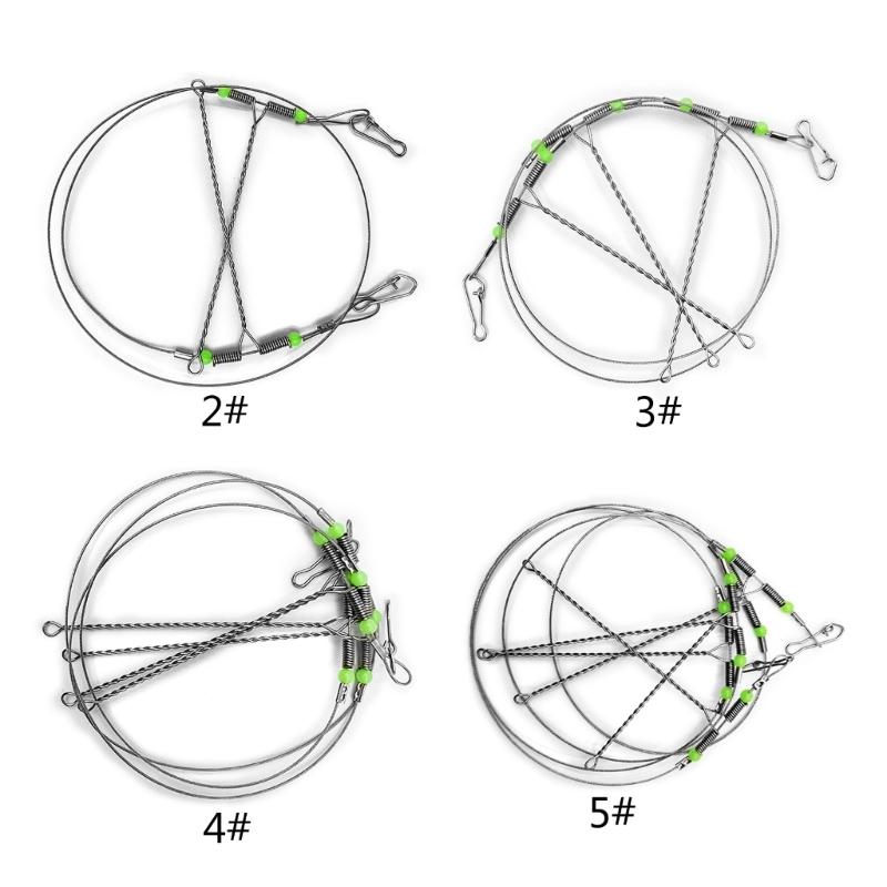 Angelmontagen mit Wirbeln Einhänger Perlen Schnur Vorfach Angelzubehör Montagen Angelvorfach Edelstahldraht Vorfächer Vorfachzubehör