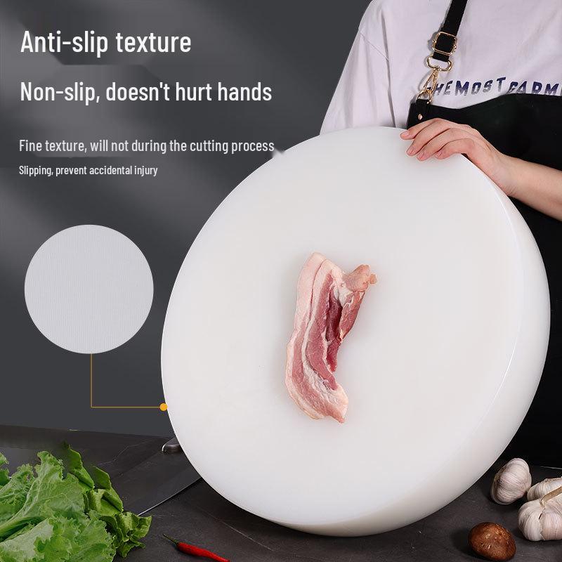Round Mold-Proof Thick Cutting Board - Solid PE Food Grade Plastic for Kitchens 36x27x1cm (Square)