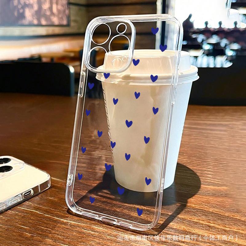 Ins wind love applies to iPhone11/12/13/14/15PRO mobile phone case Apple 16promax protective case