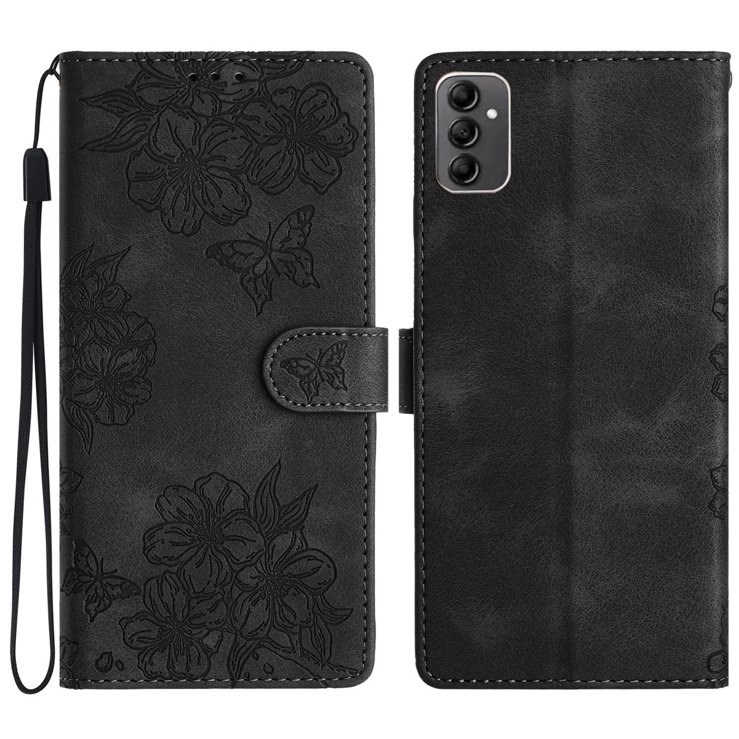 

Для Samsung Galaxy A14 5G Чохол Sakura Butterfly Imprint Anti-Scratch PU Leather Phone Cover A