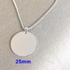 10pcs Mirror Polish Stainless Steel Round Blank Pendant Necklace Minimalist Zircon Men's and Women's Necklace Zircon Gift