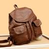 Luxury High Quality PU Leather Ladies Backpack Fashion Rivet Design Ladies Shoulder Bag Large Capacity Women Anti-theft Backpack