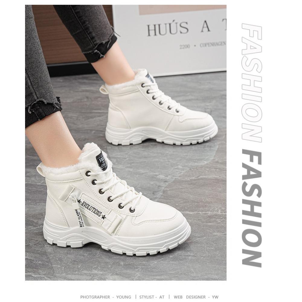 **Women Winter Snow Boots Fleece Lined Thick Waterproof Anti Slip Warm Martin Boots**