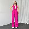 Spot 2024 Summer European and American Suit Women's Sleeveless Vest Short Trousers Women's Casual Fashion Two-piece Set Summer