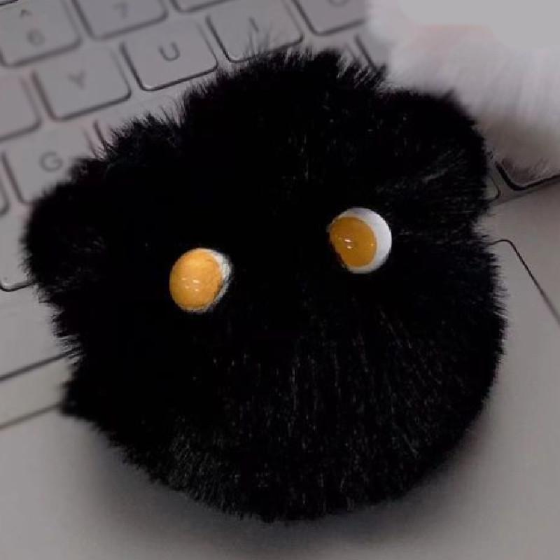 Cat Cute Blush Plush Keychain Soft Furry Handmade Backpack Decoration Souvenir