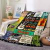 Music Is Life Guitar And Musical Quotes Collage Cozy Customizable Blanket Text Ultrasoft For Sofa Couch Office Bed Picnics For All Occasions Warmthful