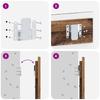 Wall Mounted Headboard BREDA Reclaimed Wood Engineered Wood