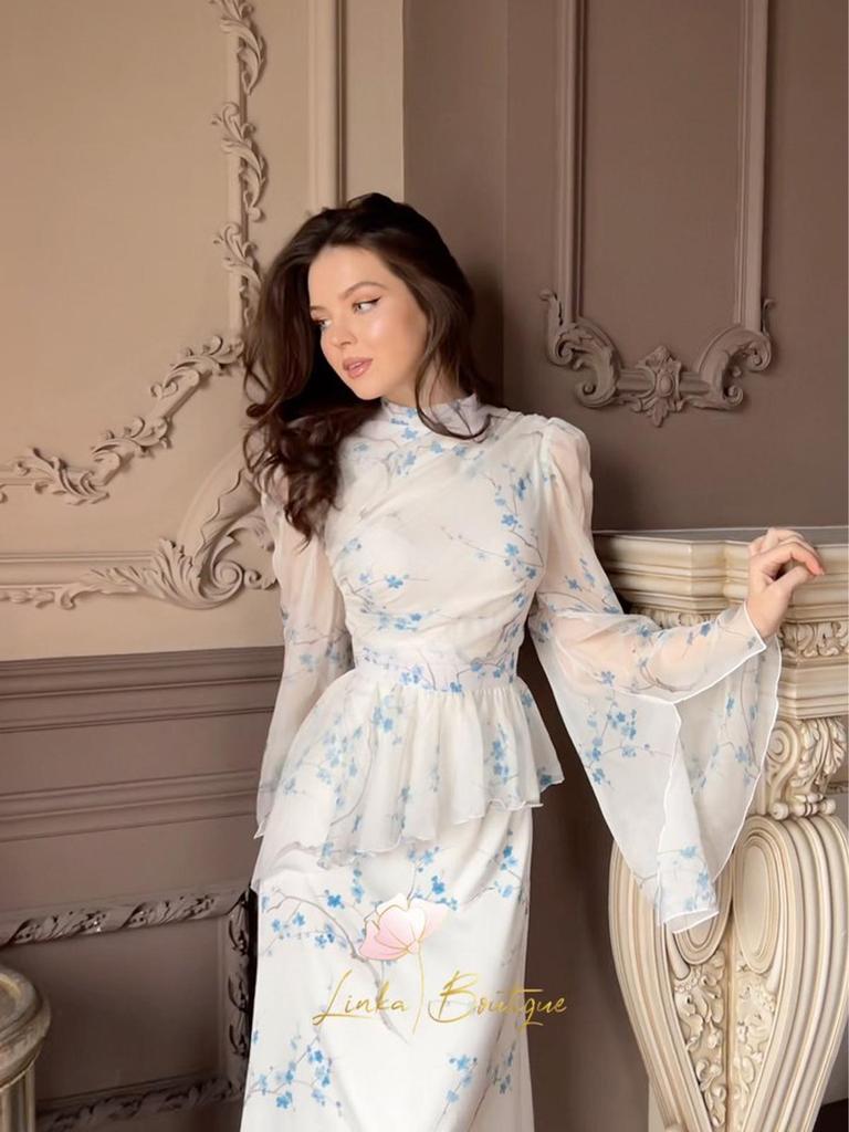 Spring 2025 Elegant Long Sleeve Slimming Dress - Comfortable Design