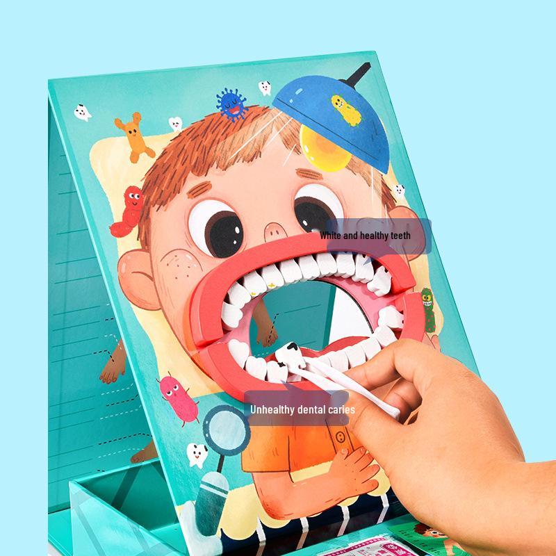 Wooden Doctor and Dentist Role Play Set for Kids: Stethoscope, Syringe, and More