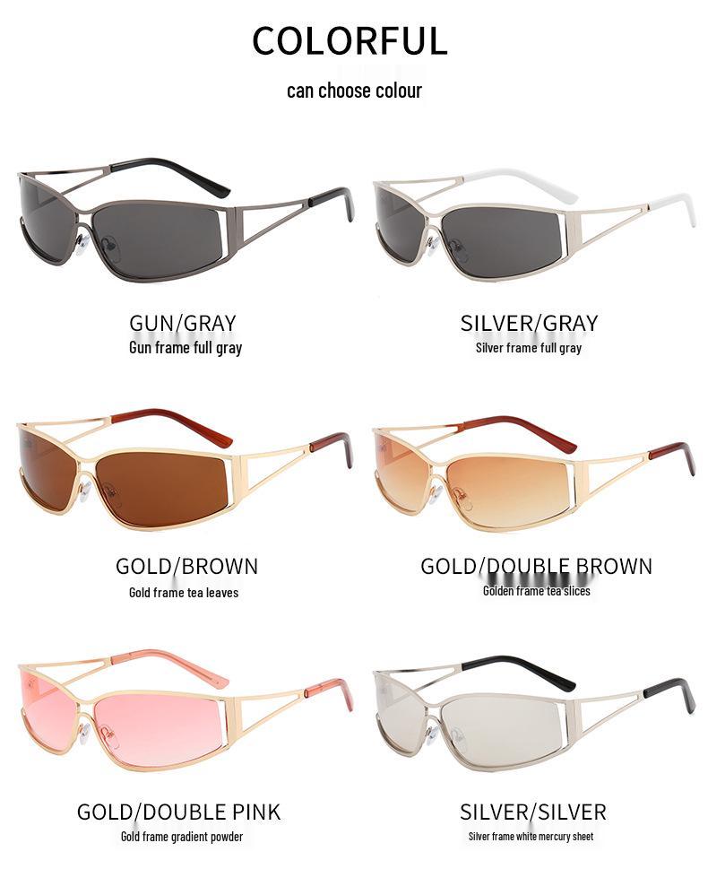 Retro Small Face Cut-Out Sunglasses - European & American Street Style Sunshades