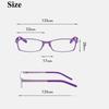 Ultra-Light Anti-Blue Light Blocking Reading Glasses Men Women Square Metal HD Presbyopia Glasses with Box Finished Eyeglasses