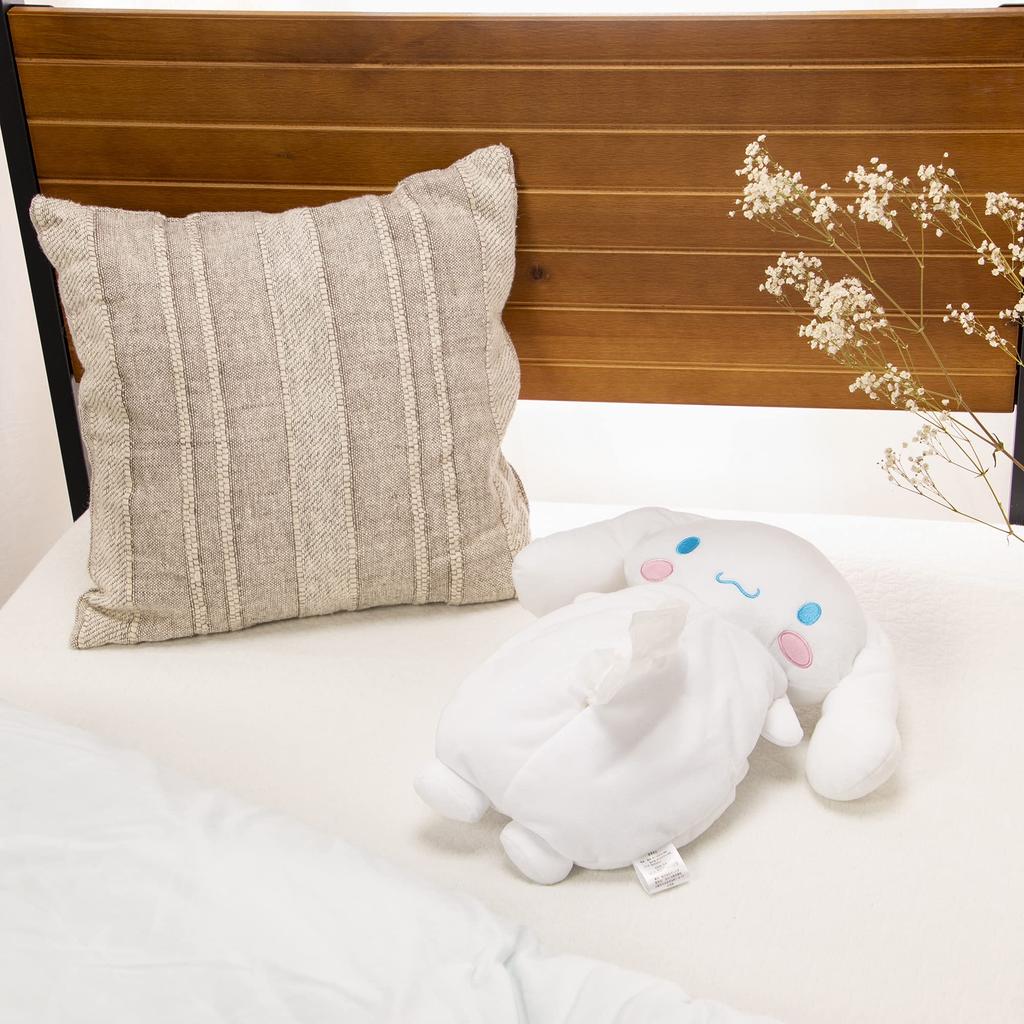 MORIPiLO Morishita Tissue Case Hanging Wall Hanging for Car Cinnamoroll Cinnamon White 45cm Fluffy Material Stuffed Toy Cover Character Goods Sanrio