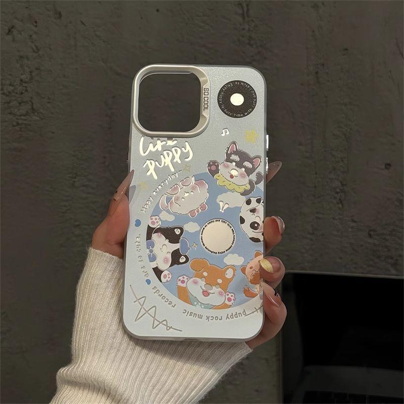 Applicable to Apple 17 mobile phone case, new anti-drop iphone17promax silicone mobile phone case, cute record puppy.