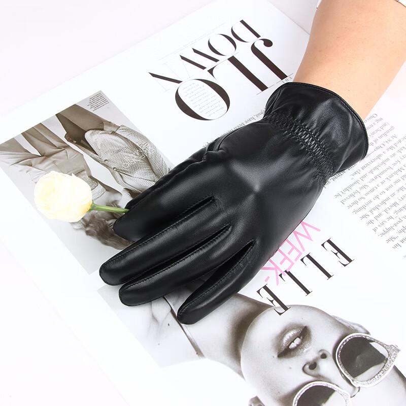 Hengyuanxiang Women's Lined Goatskin Gloves