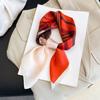 Square Lily Scarves Wrap Polyester Women Satin Hijab Fashion Silk Hair Bands  Female Accessories