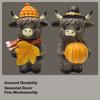 Fall Highland Cow Figurine Highland Cattle Figurines Autumn 2 Pieces Rustic Cow Statue for Desktop Bookshelf Fireplace Dining