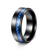 European and American New Jewelry Brushed Matte Ring Carbon Fiber Titanium Steel Men's Ring Bracelet