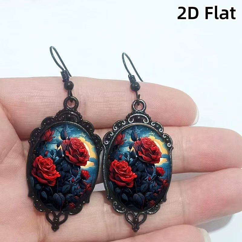 Elegante Set di Tre Pezzi Collana Orecchini Moda Retrò
