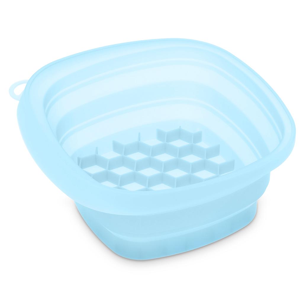 Silicone Face Ice Bowl Foldable Ice Bath Facial Washbasin with Built In Tray Cooling Facial Washing Basin for Home Travel