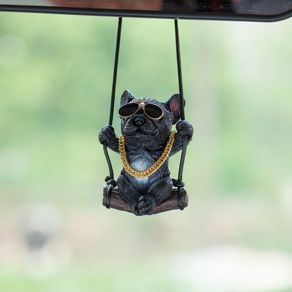 Nové pryskyřičné roztomilé zvířecí autodoplňky s anime motivem buldoka, přívěsek, auto, zpětné zrcátko, ozdoby, dárek k narozeninám pro páry