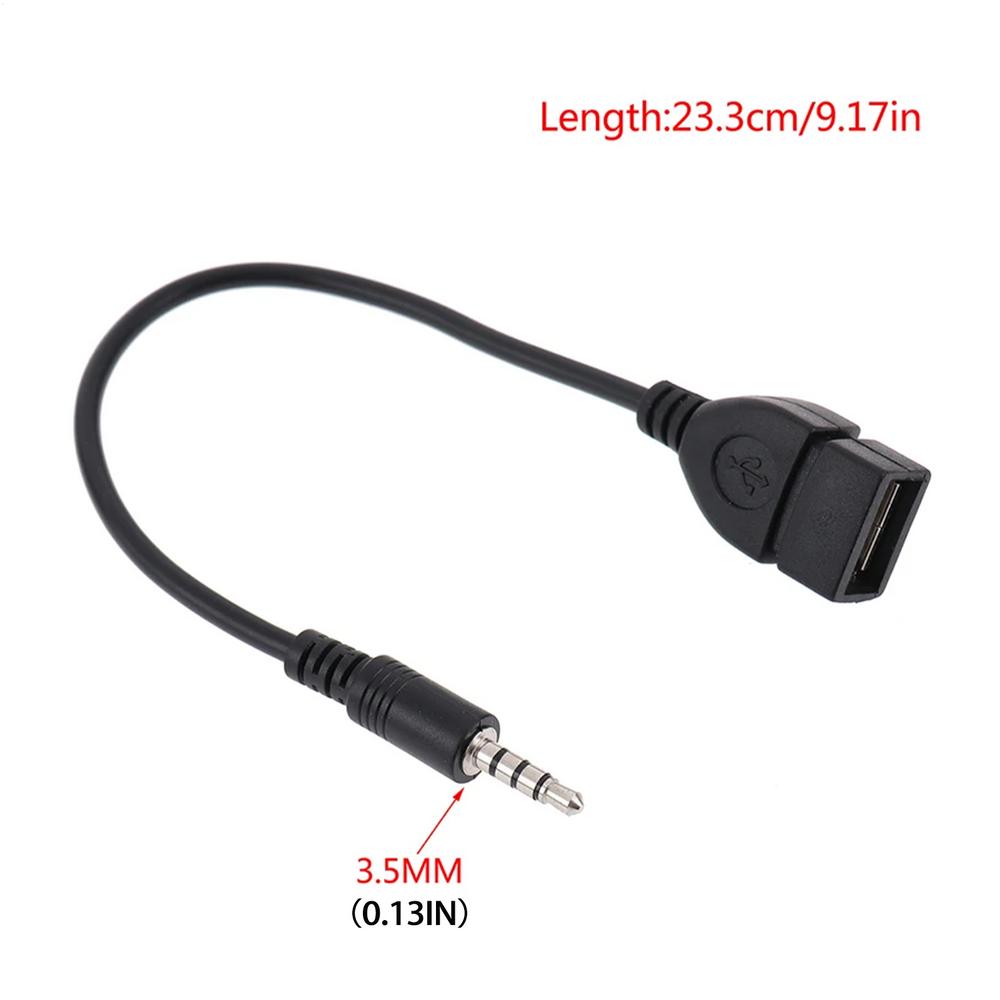 

Automobile 3.5mm Adapter Cable Audio Jack Adapter AUX Audio Plug Converter Cable Adapter Cable For USB Connection To Car Stereo