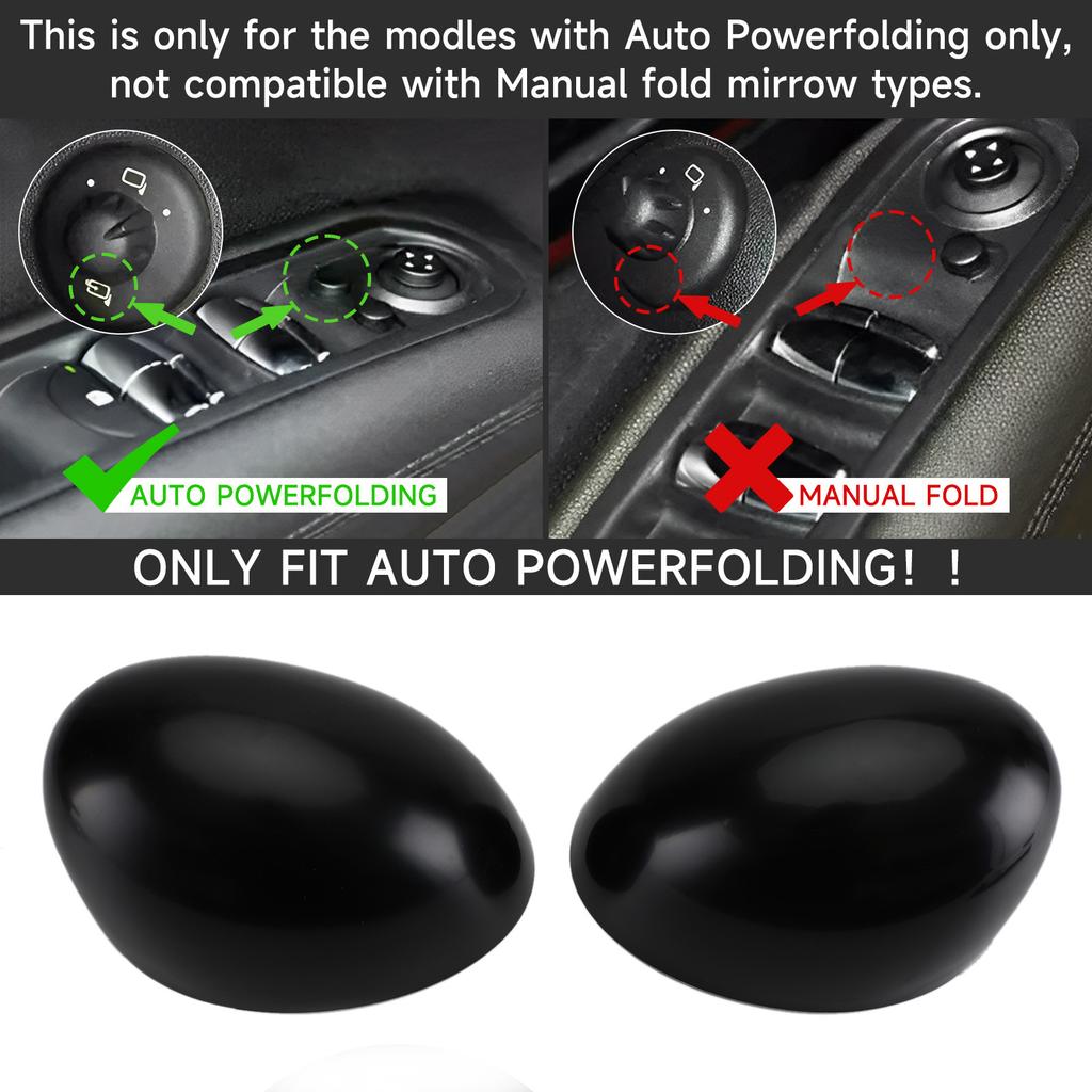 Mirror Covers for MINI Cooper R55 R56 R57 R58 R59 R60 R61 Power Fold Mirror