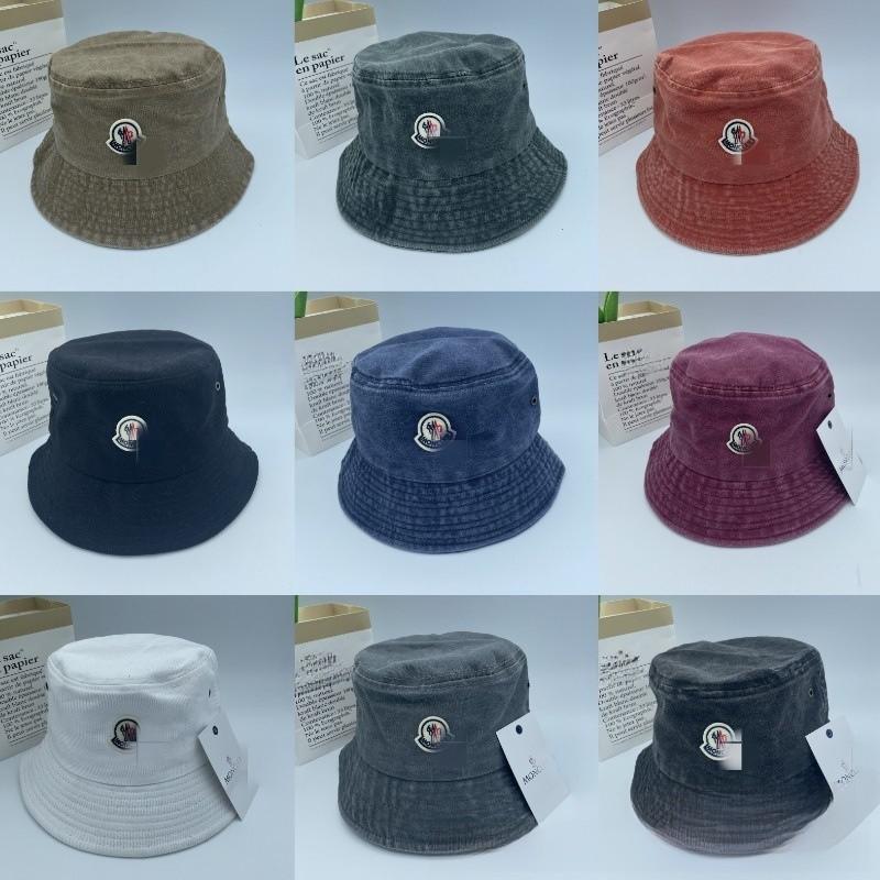 Retro Brim Large Fisherman Cap Sun Hat With Waterwashed Cotton For Outdoor Use
