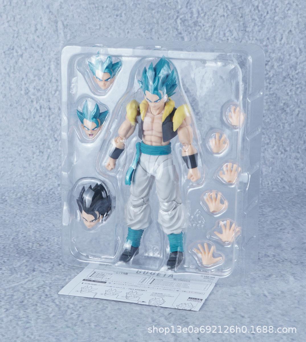 

Animation SHFiguarts Gogeta Dragon Sphere Z Figure Blue Hair Gogeta Theater Edition Joint Movable Figure Collector-Worthy Playthings Xmas Present