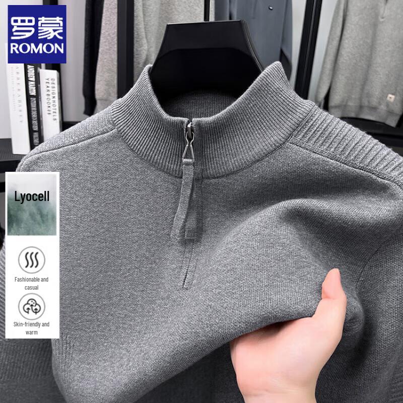 

Romon Men s Casual Half-Turtleneck Knit Top 3XL