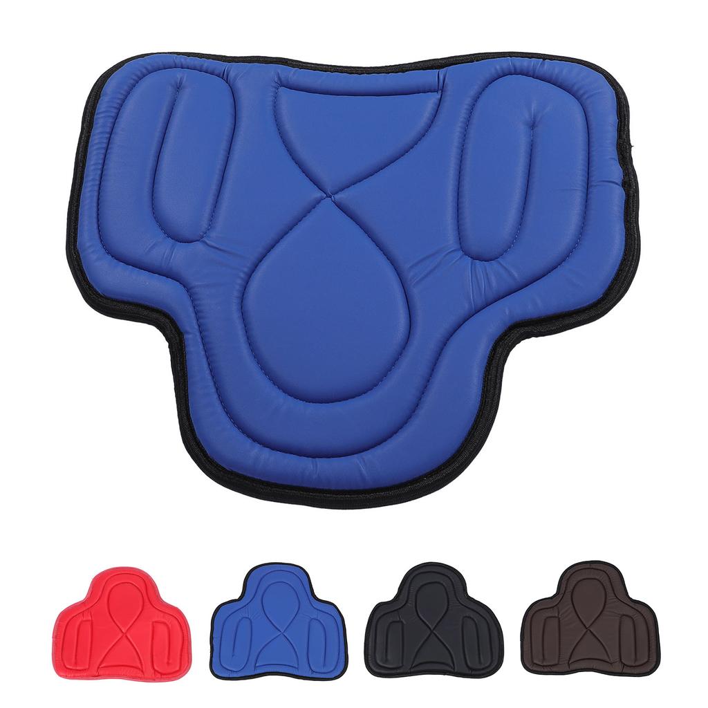 Saddle Pad PU Leather Close Fit Shock Absorbing Thickened Breathable Western Saddle Pad for Equestri