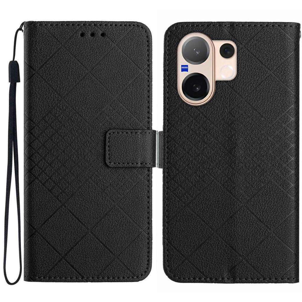 For Vivo V60 5G Case Wallet Imprint PU Leather Flip Folio Phone Cover