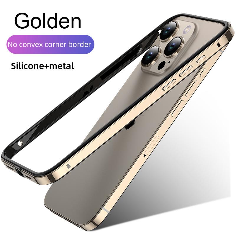 Hybrid Silicone Frame Aluminum Metal Phone Case For iPhone 17 16 15 14 13 12 Pro Max Better Heat Bumper