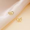 Banyan Tree S925 Silver Sweet Double Heart Earrings for Women
