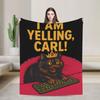 I Am Yelling Carl Funny Donut Cat Blanket Velvet Dungeon Crawler Carls Breathable Warm Throw Blanket for Home Outdoor Quilt