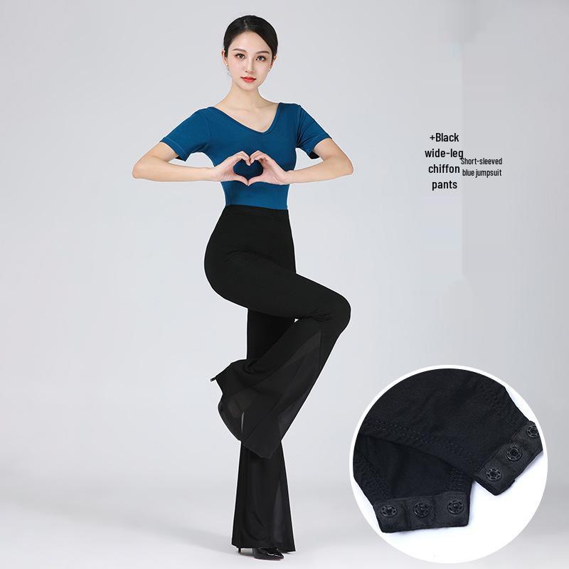 Women's Slim-fit Elegant Dance Practice Suit - Fashion Show and Etiquette Training Set